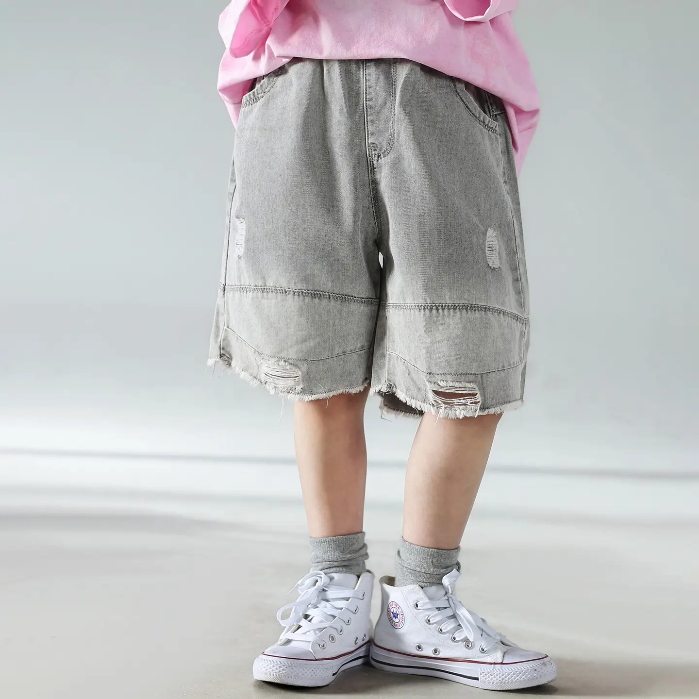Boys Denim Shorts Set Summer Korean Style 2025