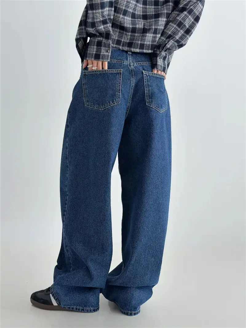 Wide Leg Dark Blue Denim Pants for Women 2026 — feature 12