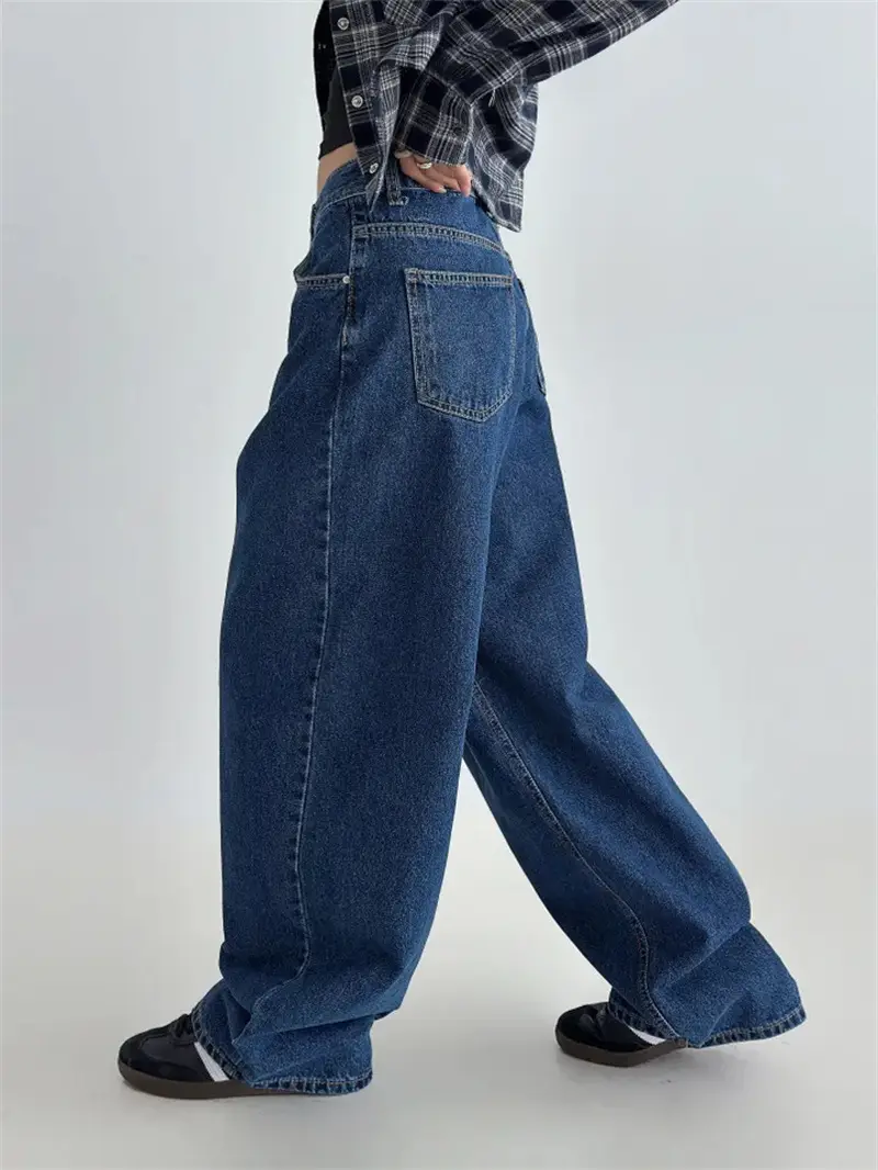 Wide Leg Dark Blue Denim Pants for Women 2026 — feature 14