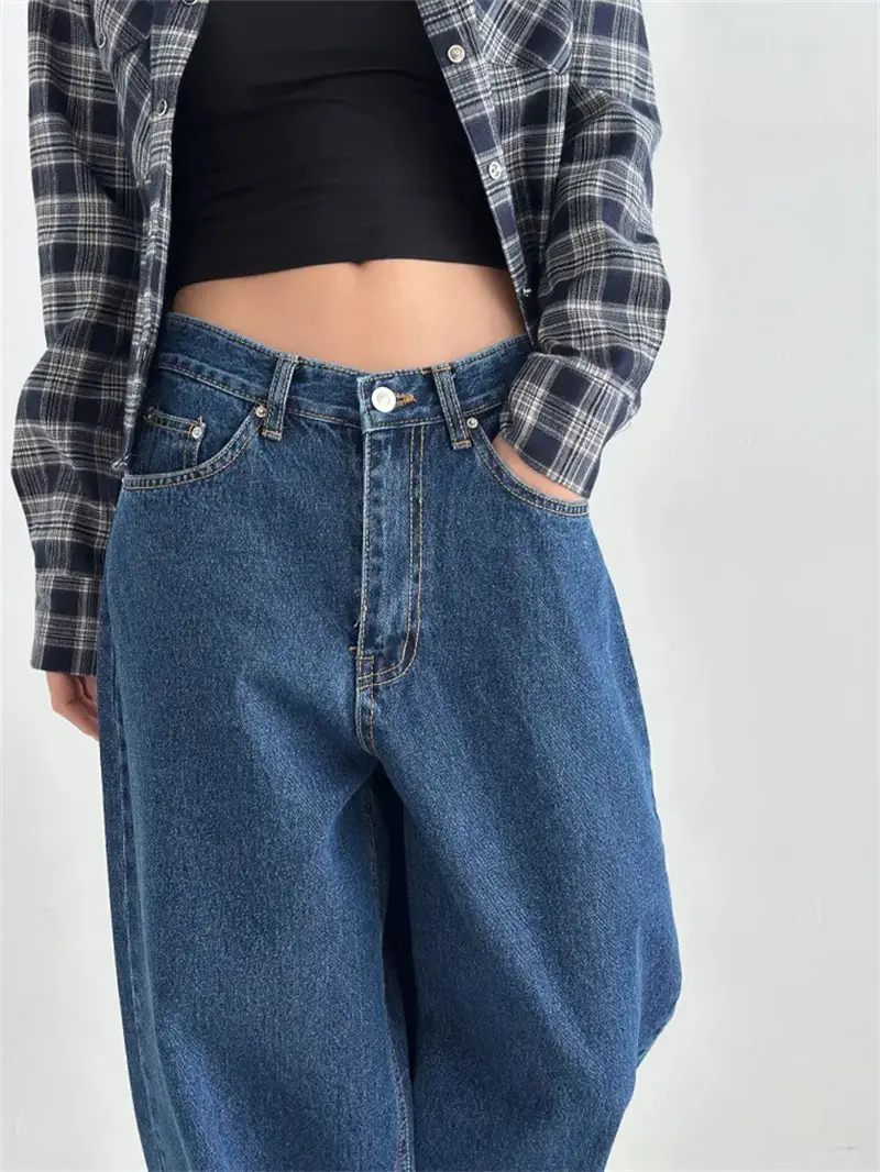 Wide Leg Dark Blue Denim Pants for Women 2026 — feature 15
