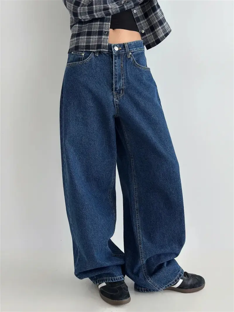 Wide Leg Dark Blue Denim Pants for Women 2026 — feature 9