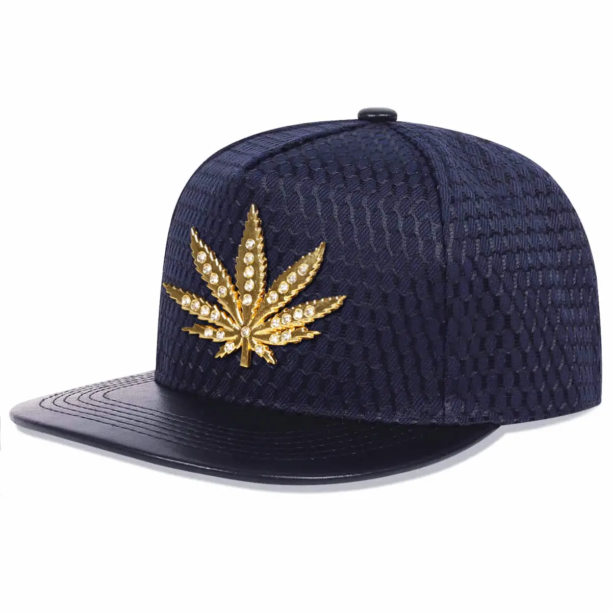Red Mesh Leaf Embroidered Baseball Cap for Men Women — feature 5