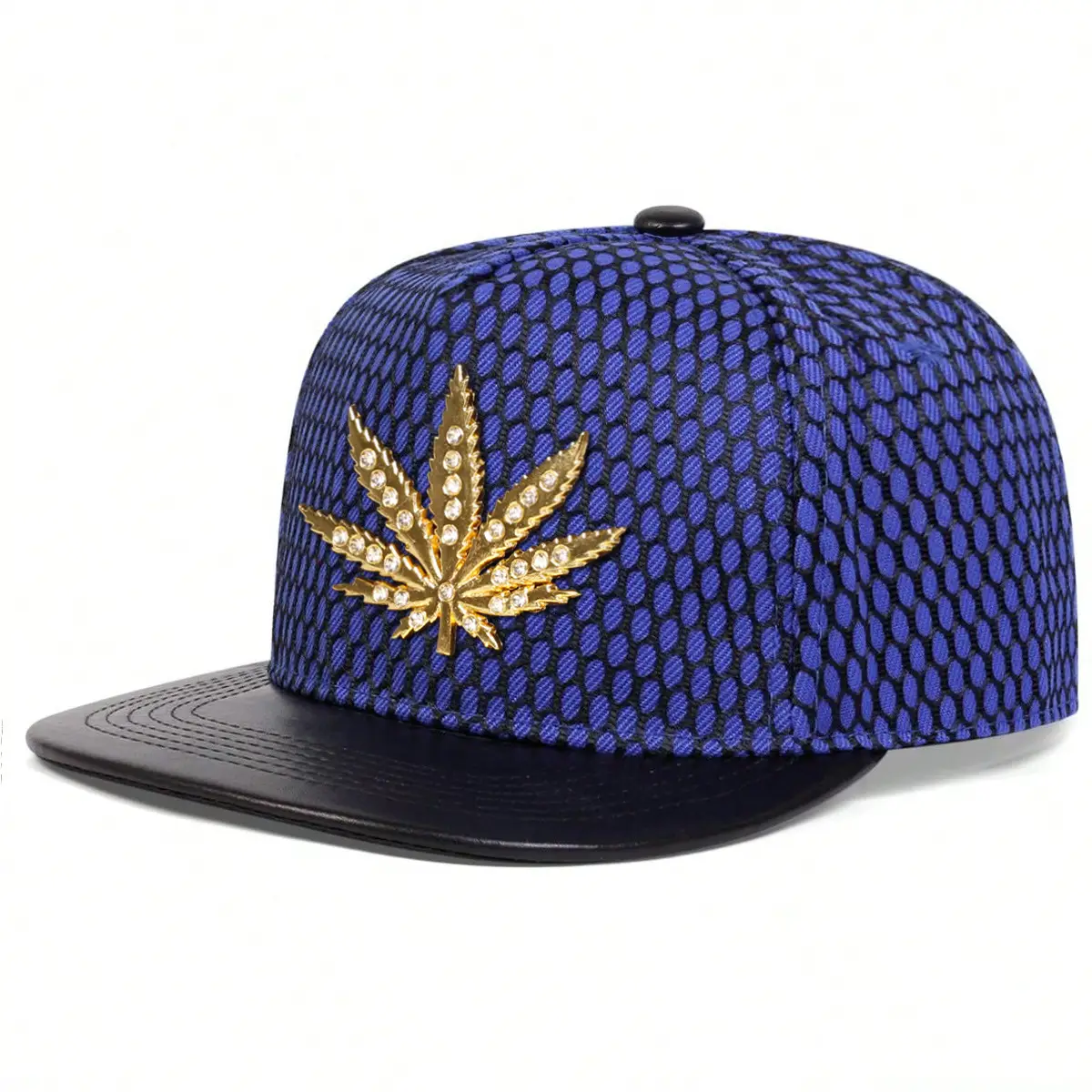 Red Mesh Leaf Embroidered Baseball Cap for Men Women - Image 5