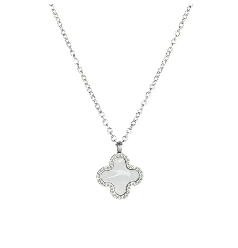Silver Four-leaf Clover Stud Earrings for Women — feature 21