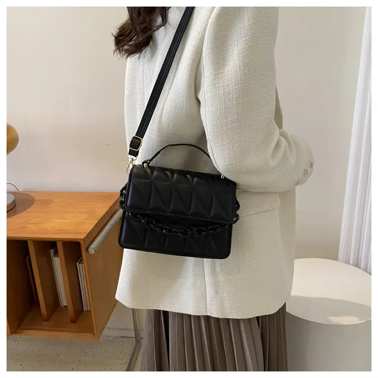 Black Quilted Chain Shoulder Bag for Women 2024 — feature 10