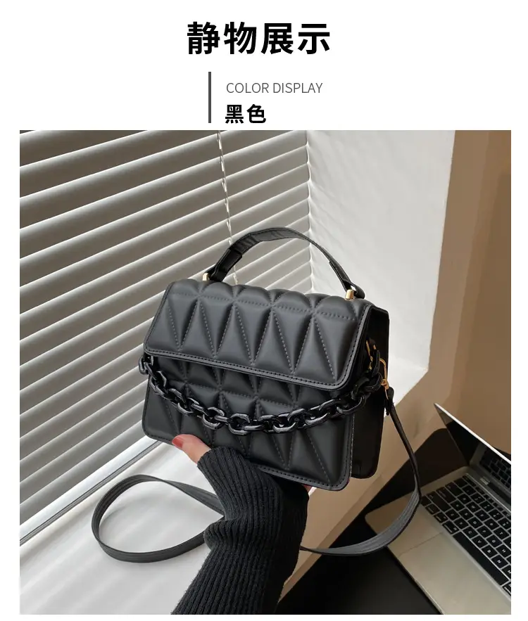 Black Quilted Chain Shoulder Bag for Women 2024 — feature 22