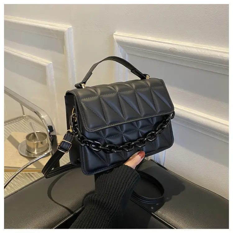Black Quilted Chain Shoulder Bag for Women 2024 — feature 23