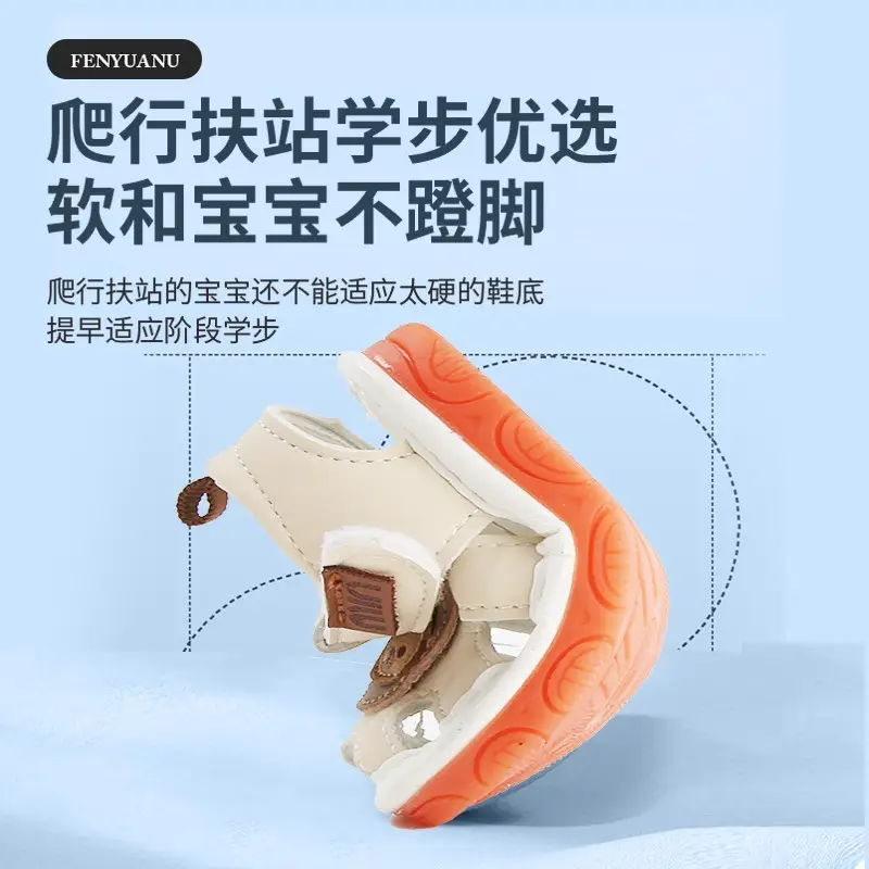 Summer Baby Sandals Breathable Baby Toddler Shoes Men's Soft Bottom Baby Shoes Children's 0-1-Year-Old Call Shoes Non-Slip - Image 6