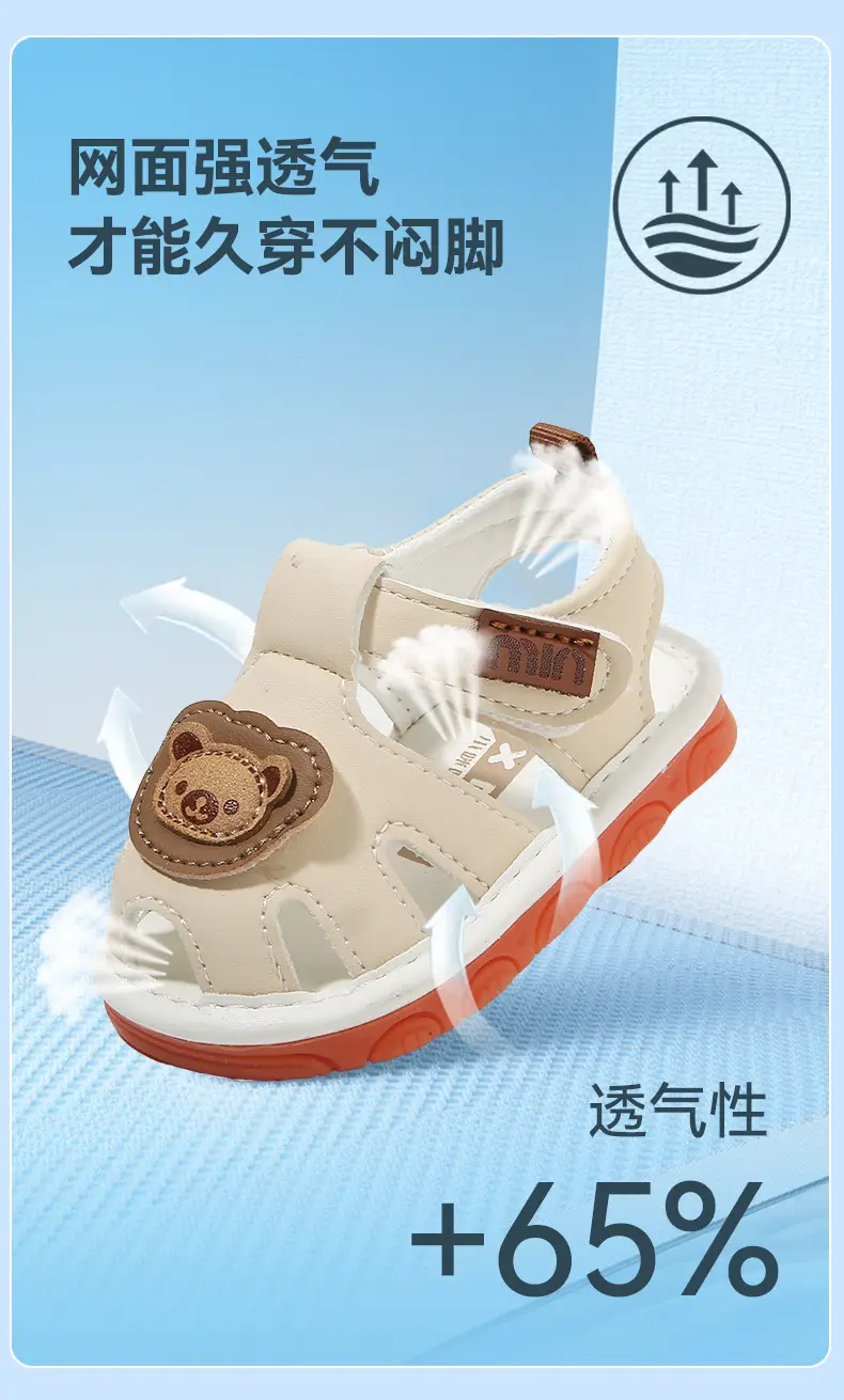 Summer Baby Sandals Breathable Baby Toddler Shoes Men's Soft Bottom Baby Shoes Children's 0-1-Year-Old Call Shoes Non-Slip — feature 14