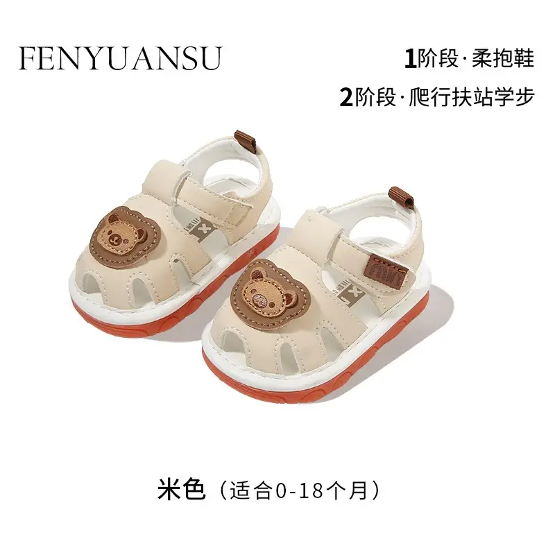 Summer Baby Sandals Breathable Baby Toddler Shoes Men's Soft Bottom Baby Shoes Children's 0-1-Year-Old Call Shoes Non-Slip