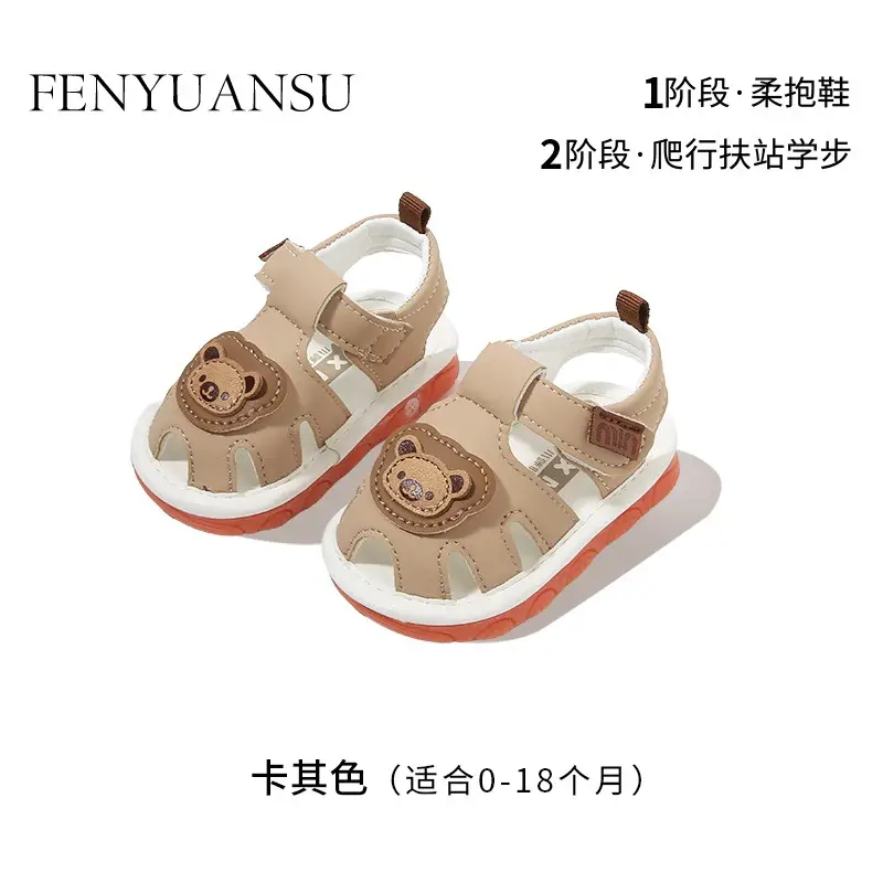Summer Baby Sandals Breathable Baby Toddler Shoes Men's Soft Bottom Baby Shoes Children's 0-1-Year-Old Call Shoes Non-Slip - Image 2