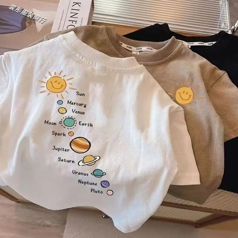 100% Cotton Boys T-Shirt Sun Planet Design — feature 5