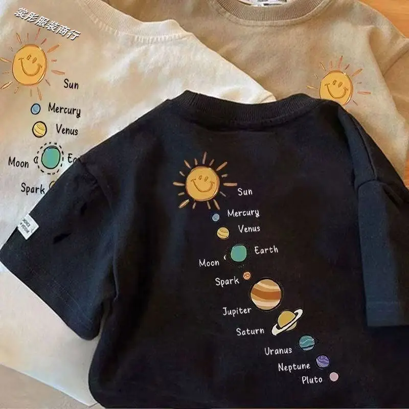 100% Cotton Boys T-Shirt Sun Planet Design — feature 7