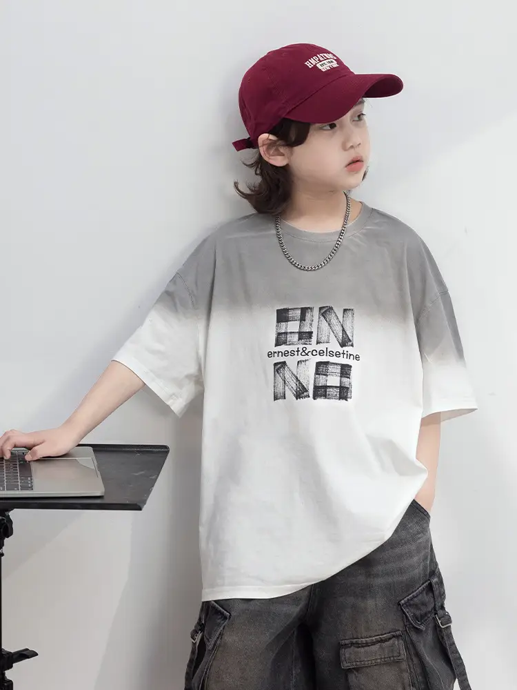 Boys T-Shirt Grey Printed Summer 2026 - Image 3