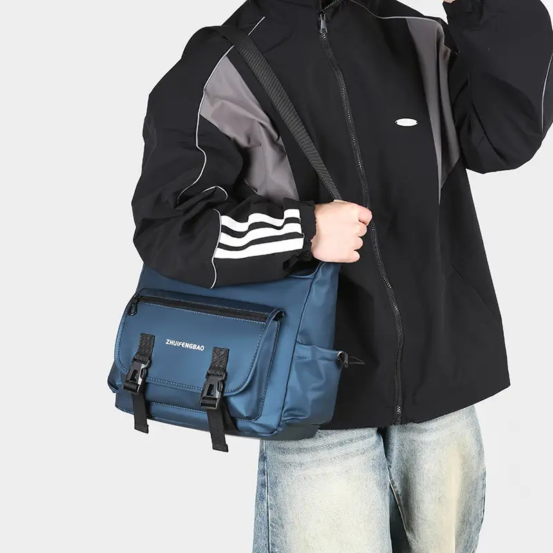 Waterproof Korean Style Men's Shoulder Bag - Image 7