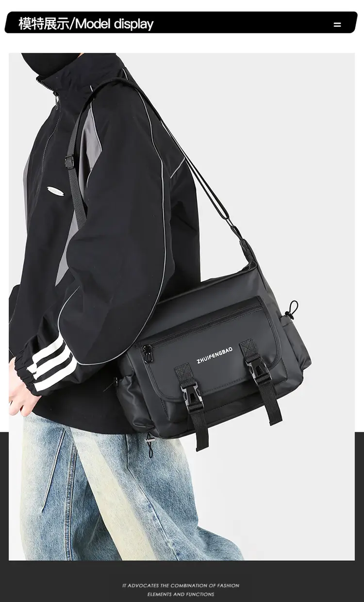 Waterproof Korean Style Men's Shoulder Bag — feature 11