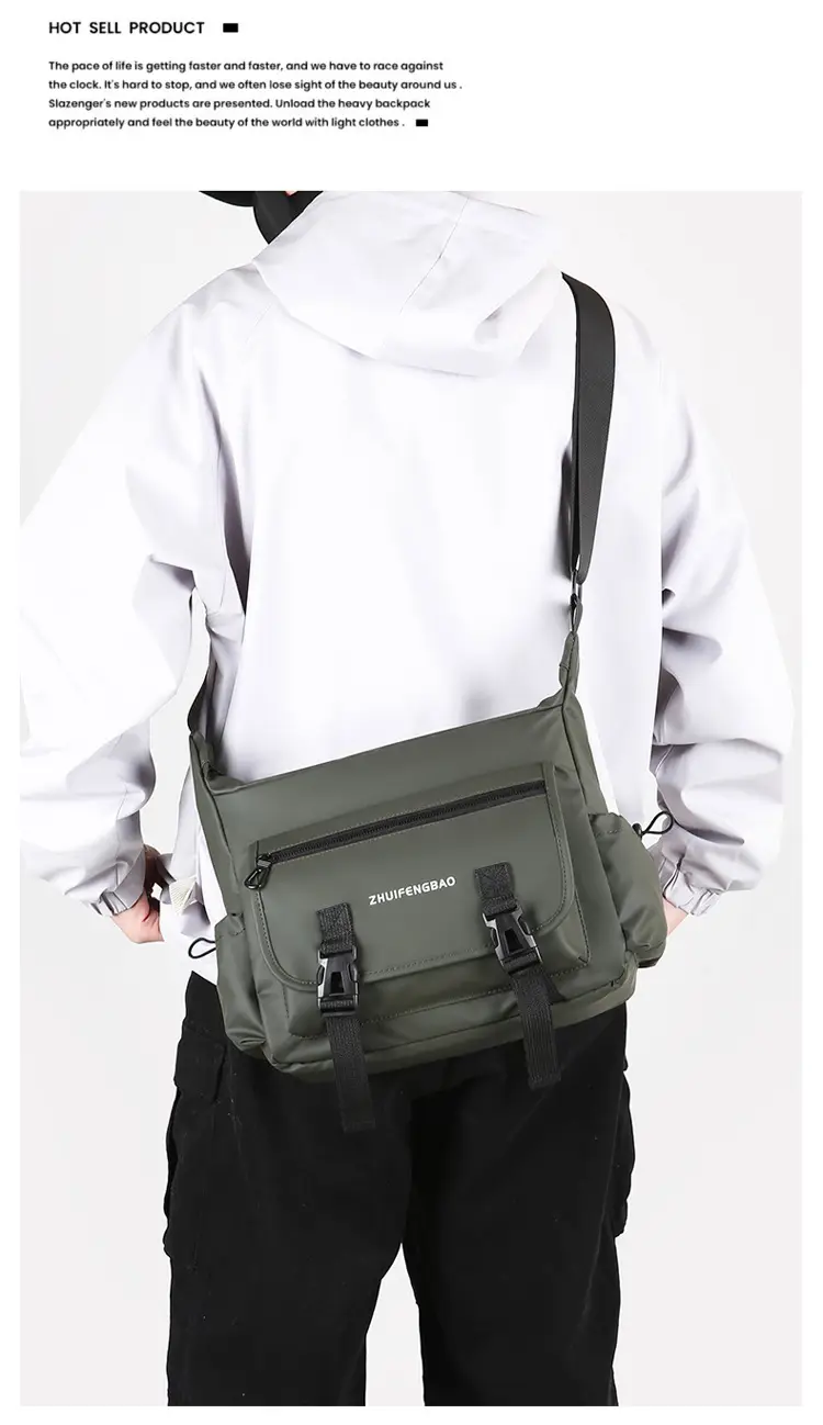 Waterproof Korean Style Men's Shoulder Bag — feature 14