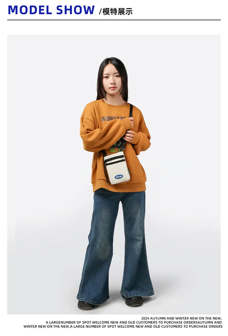 Orange Satchel Phone Bag with Adjustable Strap — feature 5