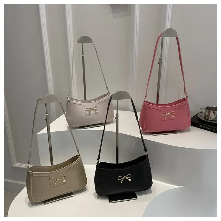 Light Brown Korean Style Shoulder Bag with Bow Detail — feature 20