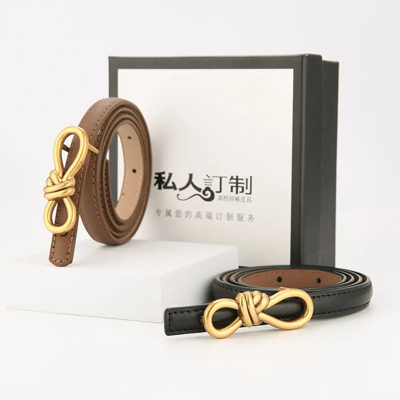 2025 Bow Genuine Leather Belt Women's Small