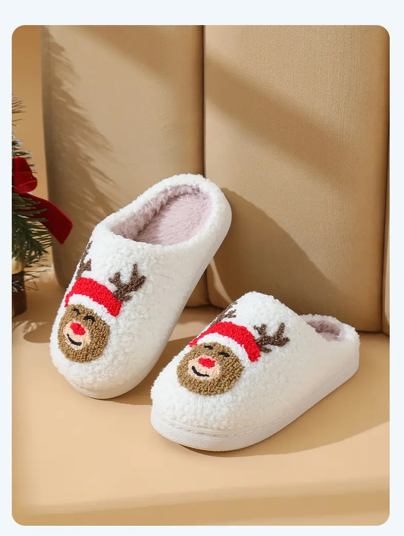 2025 Cross-Border Children's Cotton Slippers with Heart Design for Girls, Thick Cartoon Home Plush Heart Cotton Slippers Temu — feature 12