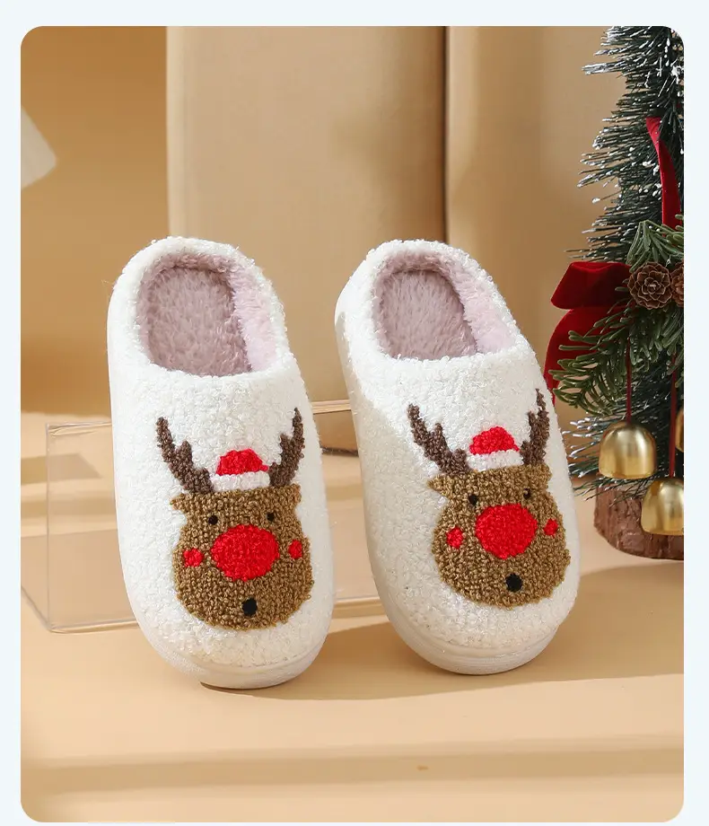 2025 Cross-Border Children's Cotton Slippers with Heart Design for Girls, Thick Cartoon Home Plush Heart Cotton Slippers Temu — feature 16