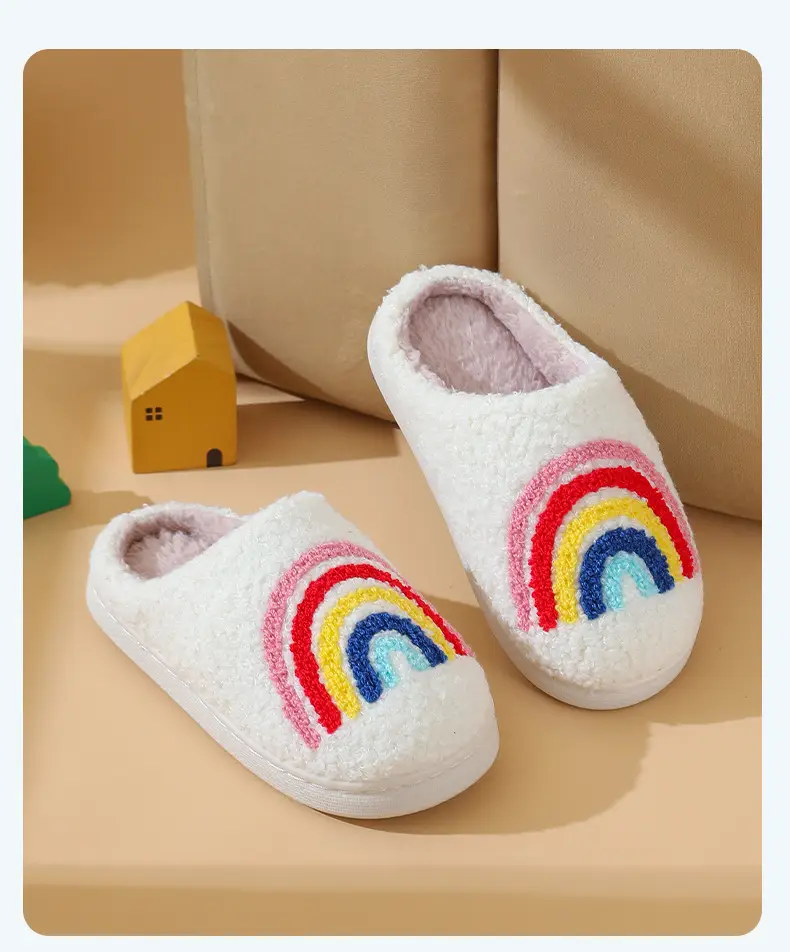 2025 Cross-Border Children's Cotton Slippers with Heart Design for Girls, Thick Cartoon Home Plush Heart Cotton Slippers Temu — feature 17