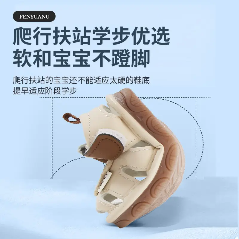 Summer new baby sandals soft bottom toddler 0 1-2 years old male baby shoes children call shoes girls non-slip