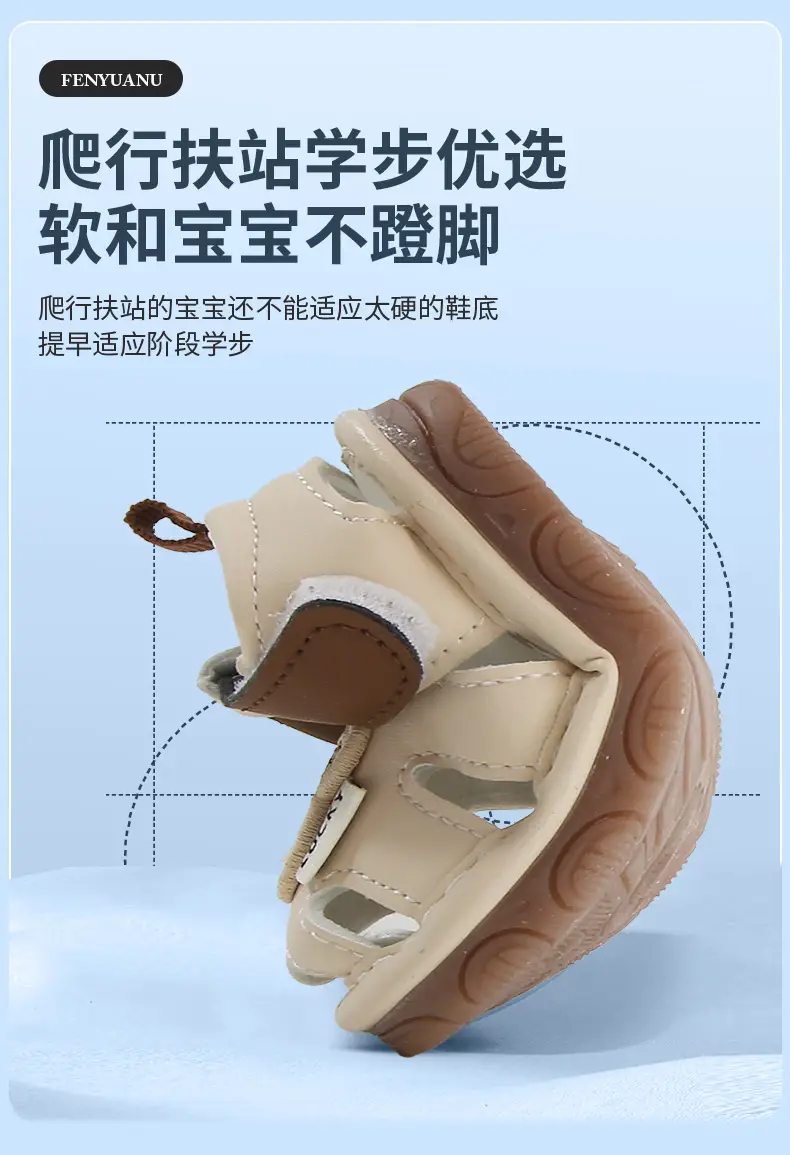Summer new baby sandals soft bottom toddler 0 1-2 years old male baby shoes children call shoes girls non-slip — feature 16