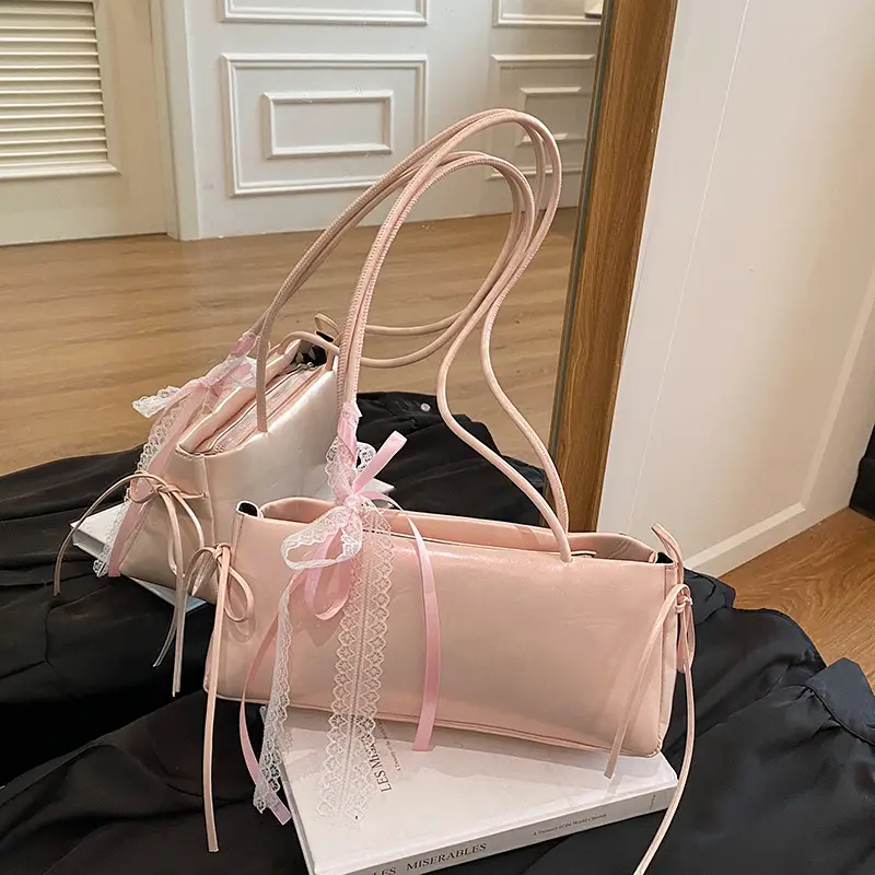 White Bow Shoulder Bag for Women 2025