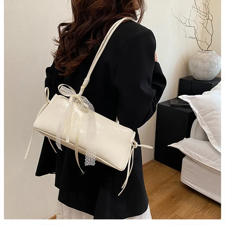 White Bow Shoulder Bag for Women 2025 — feature 17