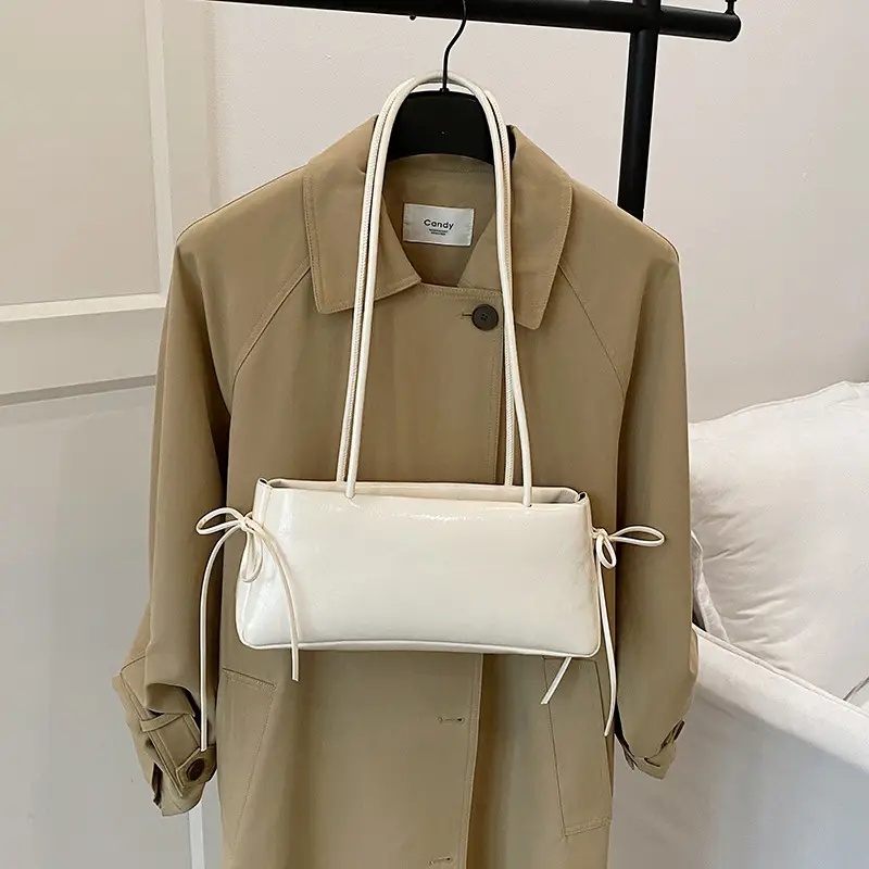 White Bow Shoulder Bag for Women 2025