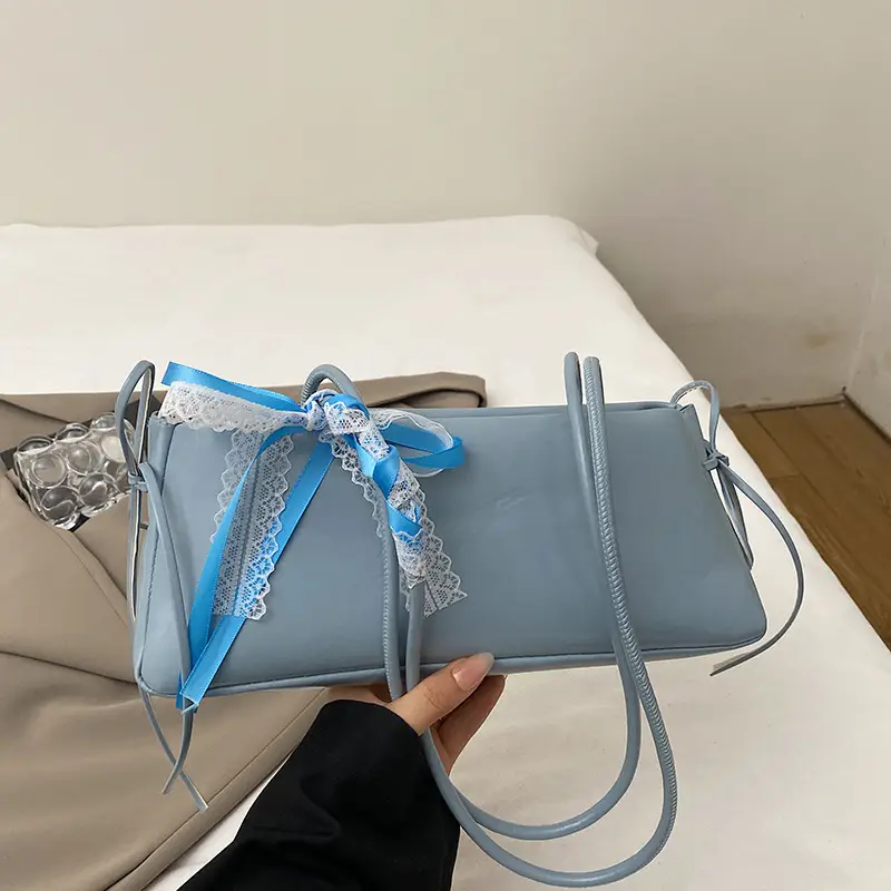 White Bow Shoulder Bag for Women 2025