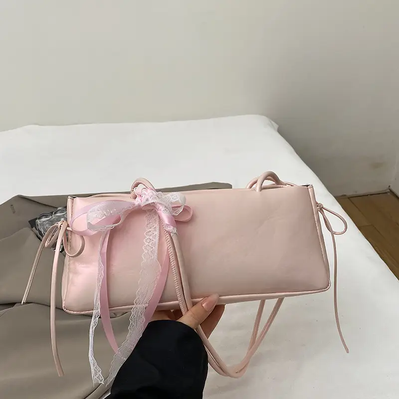 White Bow Shoulder Bag for Women 2025