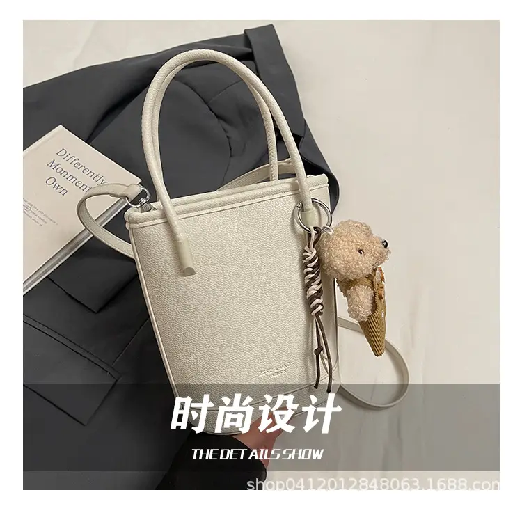 Beige Soft Leather One-Shoulder Crossbody Bag for Women — feature 10