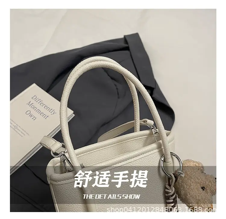 Beige Soft Leather One-Shoulder Crossbody Bag for Women — feature 11
