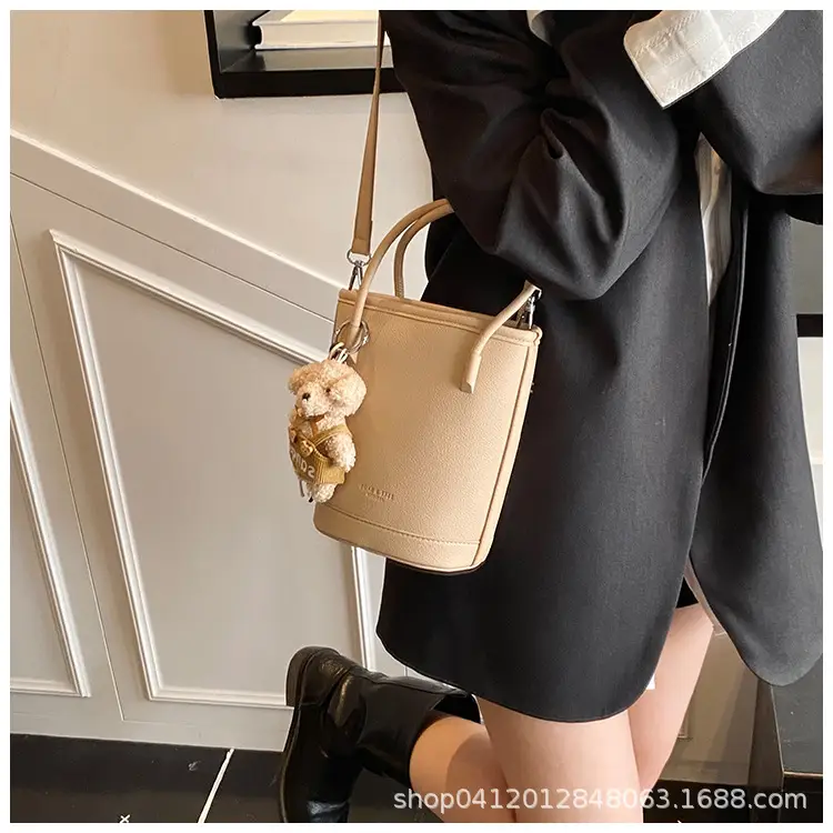 Beige Soft Leather One-Shoulder Crossbody Bag for Women — feature 13