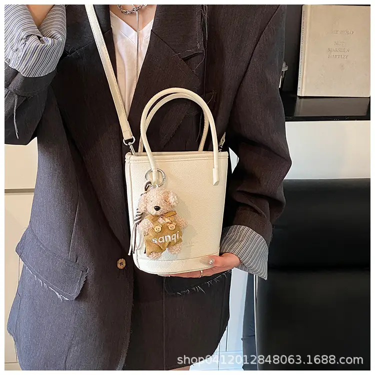 Beige Soft Leather One-Shoulder Crossbody Bag for Women — feature 18