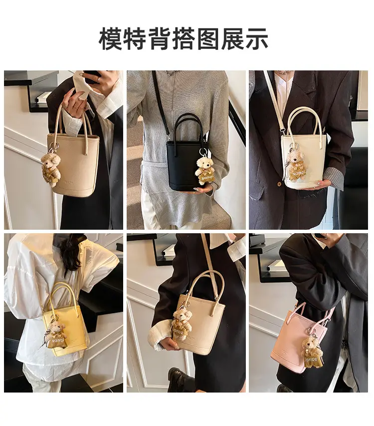 Beige Soft Leather One-Shoulder Crossbody Bag for Women — feature 3