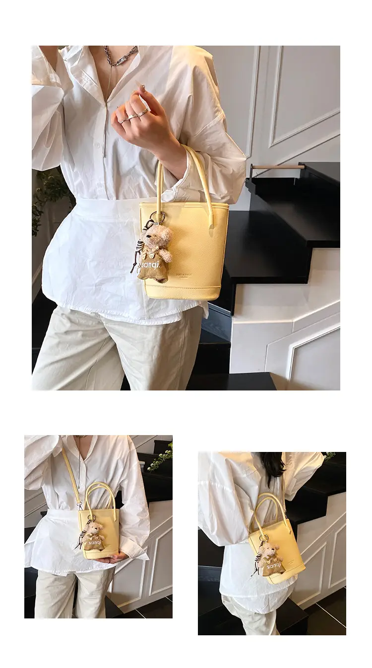 Beige Soft Leather One-Shoulder Crossbody Bag for Women — feature 8