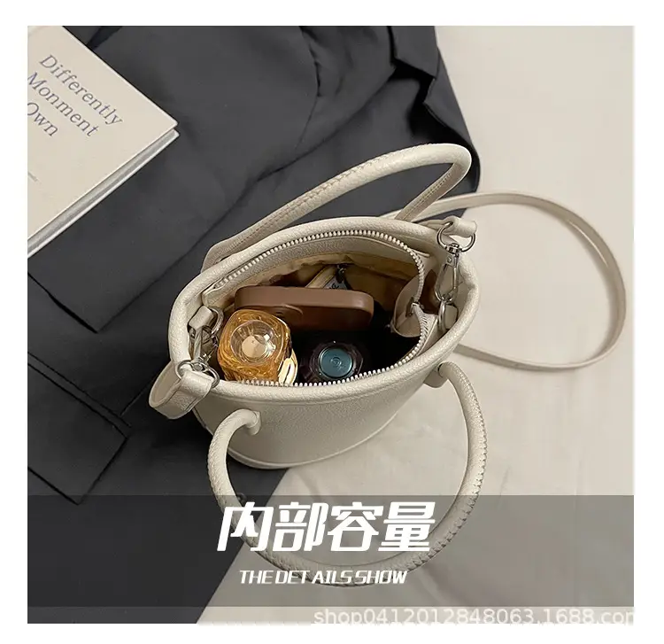 Beige Soft Leather One-Shoulder Crossbody Bag for Women — feature 9