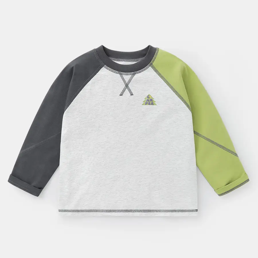 Boys Pure Cotton Camping T-Shirt Green White 2026 - Image 6