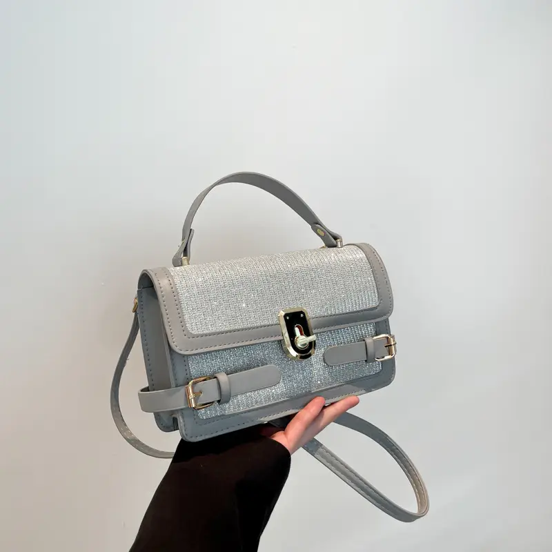 Black Glitter Crossbody Bag for Women 2025 - Image 3