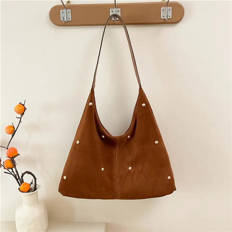 2025 Women's Beige Pearl Embellished Shoulder Bag - Image 8