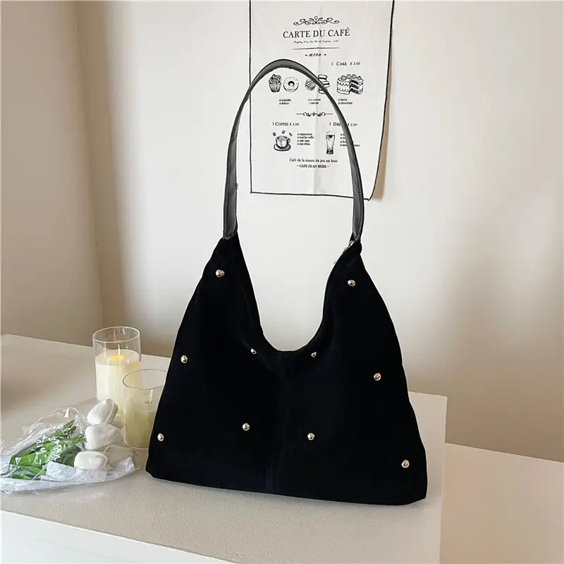 2025 Women's Beige Pearl Embellished Shoulder Bag - Image 9