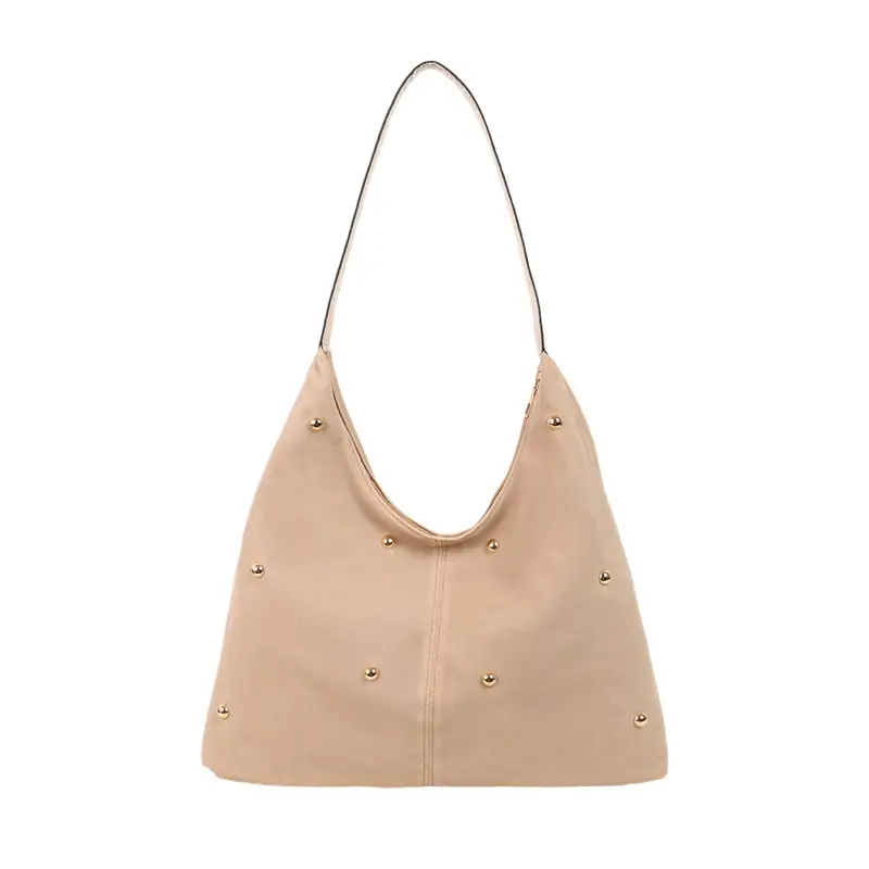 2025 Women's Beige Pearl Embellished Shoulder Bag - Image 10
