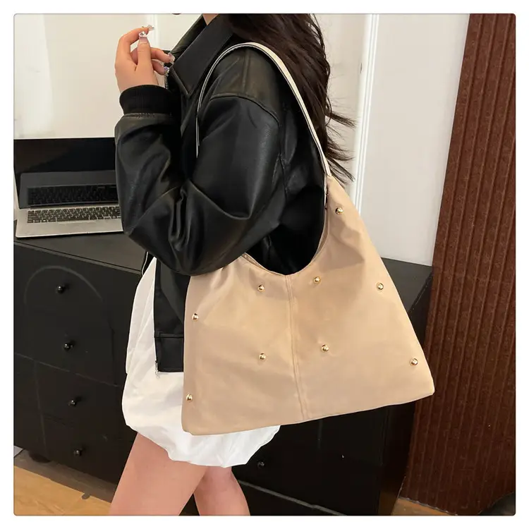 2025 Women's Beige Pearl Embellished Shoulder Bag — feature 24