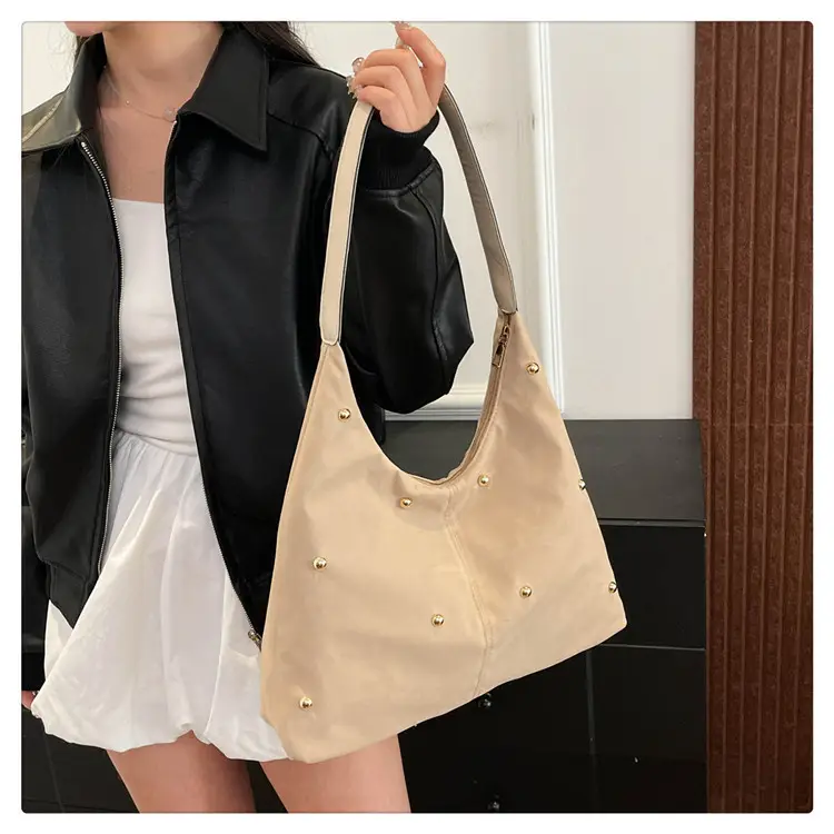 2025 Women's Beige Pearl Embellished Shoulder Bag — feature 25