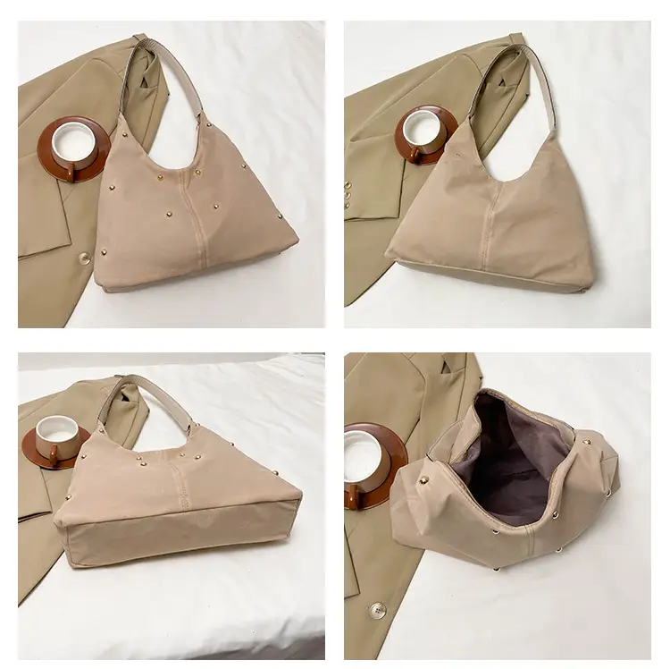 2025 Women's Beige Pearl Embellished Shoulder Bag — feature 9