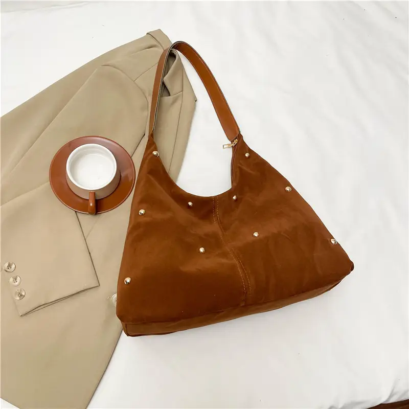 2025 Women's Beige Pearl Embellished Shoulder Bag - Image 3